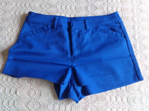 Damen - Vintage - Hotpants, Shorts, kurze Hose, royalblau, Gr. 36 bzw. ca. Gr. S, H & M Divided