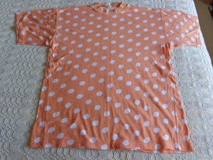 Set 2-Teiler Shirt und 3/4-Hose Gr. 146/152 fällt aber größer aus orange-weiß-gepunktet Bild 2