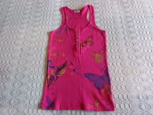 #Vintage - Top, Shirt, Rippenshirt, Gr. 32/34 bzw. ca. Gr. XXS/XS, bunt