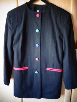 Vintage - Jacke, Blazer, Gr. M bzw. ca. Gr. 38, schwarz, Damenbekleidung