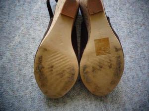 Damenschuhe Wedges Sandaletten braun Gr. 39 mit Kork - Keilabsatz Bild 7