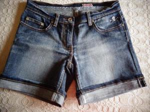 Shorts Jeans-Shorts dunkelblau Gr. M bzw. ca. Gr. 38, used-Look Bild 1