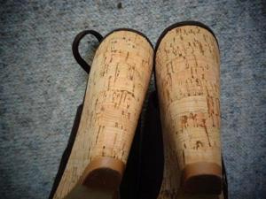 Damenschuhe Wedges Sandaletten braun Gr. 39 mit Kork - Keilabsatz Bild 2