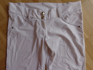 Vintage - Hose, weiß, dünn, leicht, Gr. L bzw. ca. Gr. 40, Low Waist, In-Stylefashion Bild 2