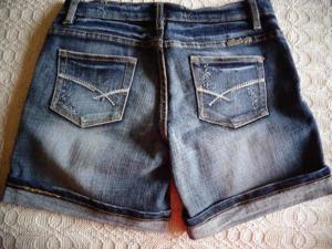 Shorts Jeans-Shorts dunkelblau Gr. M bzw. ca. Gr. 38, used-Look Bild 3