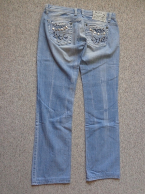 Vintage - Jeans, Hose, Low Waist, Gr. 30, ca. Gr. 38/40 bzw. ca. Gr. M, hellblau Bild 2