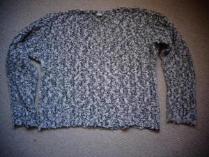 Damen Pullover Kurzpullover schwarz/weiß Gr. 32/34 bzw. ca. Gr. XXS/XS Bild 1