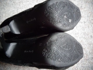 Damenschuhe Schuhe Pumps Peeptoes Gr. 39 schwarz Bild 5