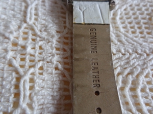 Uhr, Armbanduhr, silberfarben, Modeschmuck-Uhr, Damen, Leder-Armband weiß Bild 5