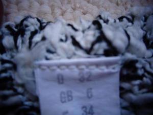 Damen Pullover Kurzpullover schwarz/weiß Gr. 32/34 bzw. ca. Gr. XXS/XS Bild 2