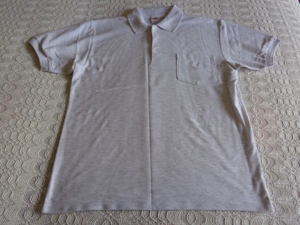 Herren - Vintage - Poloshirt, Gr. 44/46 bzw. ca. Gr. M, hellgrau Bild 1