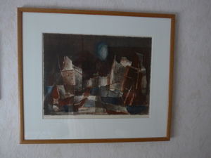 Lithografie von Rudolf Weissauer 1962