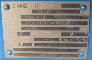 Stellantrieb EMG DREHMO DM60-A-32, Motor TM1.0262 Drehantrieb Aktor Aktuator Actuator Drehstrommotor Bild 6