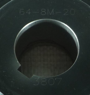Zahnriemenscheibe 64-8M-20, 3807 für Wellenbefestigung Bohrung 38 mm Bild 2