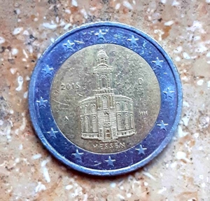 2015: 2 Euro, Hessen (Paulskirche in Frankf./M.), Fehlprägung!