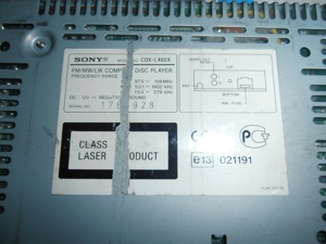 Sony CDXL48X EQ3, CD Tuner Bild 3