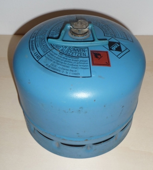 Gasflasche Campingaz Typ R904, leer, Butangasflasche, Nutzungsflasche, Flasche, Stahlflasche