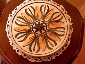 Handbemalter DDR-Wand-Keramikteller! Bild 1