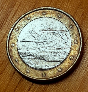 1999 Finnland: 1 Euro (Fliegende Singschwäne)!