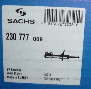 Stoßämpfer SACHS 230 777, 230 857, Federbeinstützlager 802 062, Ford Transit Bild 5