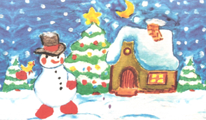 sehr schöne Postkarten mit Motiven zu Weihnachten und Sylvester, Sticker Herma Weihnachten Bild 3