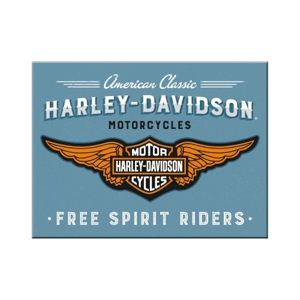 Harley-Davidson Magnet Logo blau Kühlschrankmagnet