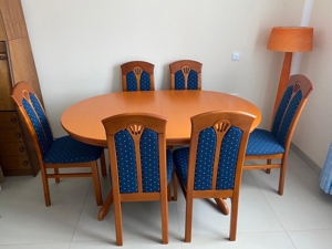 Esstisch Gruppe mit 6 Stühlen