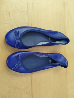 Ballerinas echt Leder, Blau 37 unbenutzt von Varese Bild 1