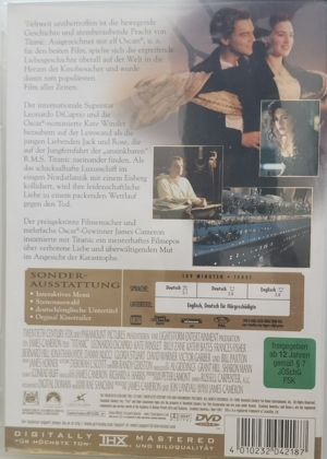 Titanic DVD Kate Winslet + Dicaprio großes Kino Bester Film 11 Oscars Cinema Bild 5