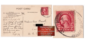 S. S. George Washington, eine wertvolle on Board Postkarte anno 1925 ? Bild 4