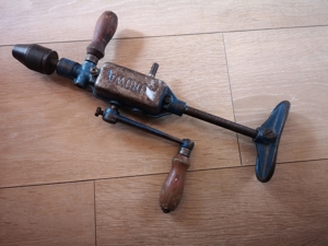 AUROWA Handbohrer Bohrwinde 35cm - Altes Vintage Werkzeug Bild 4