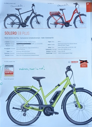 E bike, Pegasus Solero E8 plus, rot Bild 3