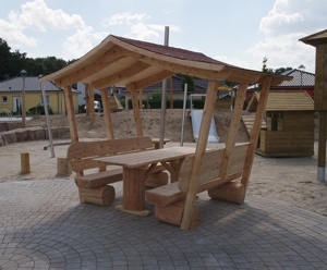 Überdachte Gartenmöbel. Gartenpavilon. Gartenlaube. Krongartmöbel. Bild 3