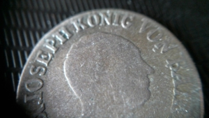 6 Kreuzer-1814-König Max I. Joseph von Baiern-Silberbillon,gebraucht, Bild 3