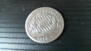 6 Kreuzer-1814-König Max I. Joseph von Baiern-Silberbillon,gebraucht, Bild 5