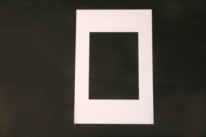 15/Passepartout 20x30 chamoix Ausschnitt 13x18 Schrägschnitt