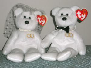 Sammlerstücke - Hochzeitsgeschenk - Ty Beanie Baby - Mr. und Mrs. das Brautpaar Bild 2