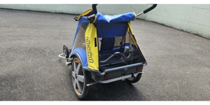Thule Chariot Compfort Zweisitzer Fahrradanhänger blau gelb Bild 3
