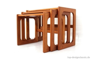 wie neu Salin Nyborg Danish Nesting Table Satztische Teak Vintage Bild 12