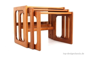 wie neu Salin Nyborg Danish Nesting Table Satztische Teak Vintage Bild 2