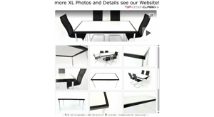 wie neu! Architekten Designer Tisch Chrom weiße Glasplatte Eiche Bild 8