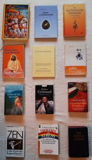 Sachbücher-Konvolut: 12 Bücher, Bereich: Spiritualität