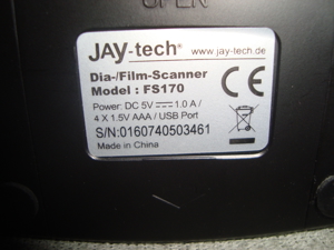 JAY-tech FS170 Dia/Film Scanner mit Display, sd-/mmc-kartenslot, 2,4"-LCD, für Negative Bild 8