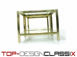 wie neu Hollywood Regency Tisch Romeo Rega Style Messing Gold