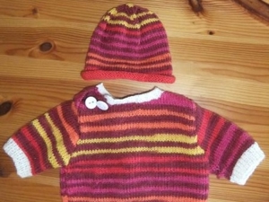 Pullover und Mütze für Baby Born Puppe Bild 3