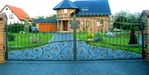 Zaun aus Polen geschmiedeter Stahl Zäune Gartenzäune Gartenzaun Aluminium Tore Gartentore Gatter Bild 14