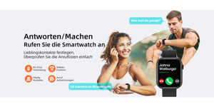 Smartwatch mit Telefonfunktion Fitnessuhr für Android iOS NEU Bild 15