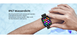 Smartwatch mit Telefonfunktion Fitnessuhr für Android iOS NEU Bild 20