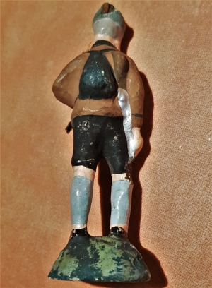 1 altes Ton Männchen handbemalt aus den 1950ern Bild 5