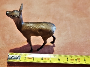 8 alte, handbemalte handverzierte Ton Wald-Tiere bespielt ca.1950 Bild 15
